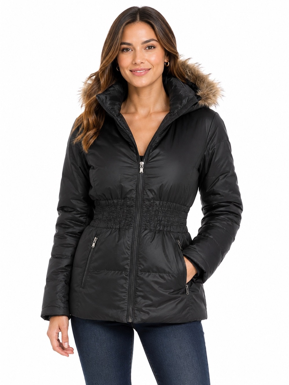 Laundry by Shelli Segal Size Small Down Women's Black Puffer Jacket